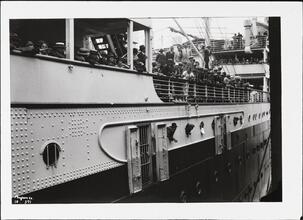 [A Crowd on the Deck of an Unidentified Ship.]