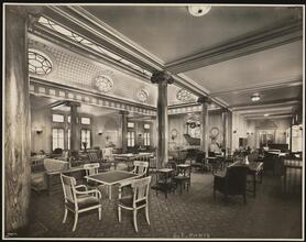 French Line, S.S. "Paris" (First & Second Classes), First Cabin, Lounge & Card Room.
