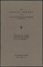 1927 Annual Report of the League for American Citizenship Incorporated