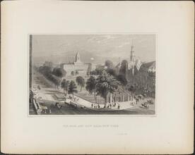 The Park and City Hall, New York
