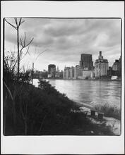 [Looking southwest over the East River from Roosevelt Island toward Manhattan's Upper East Side.]