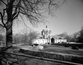 [Elephant House at the Bronx Zoo.]