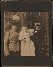 [Al Smith with his wife, Catherine Ann Dunn, and child.]