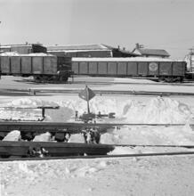 [Railroad yard after a snowstorm.]