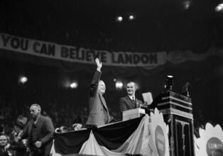 [United States presidential election of 1936, Republican rally.]