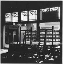 The Weehawken Ferry Story [Carts in a ferry terminal.]