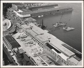 For 34 Years of Loyal Service - Eric S. Barron [Aerial view of the Hoboken dock area.]