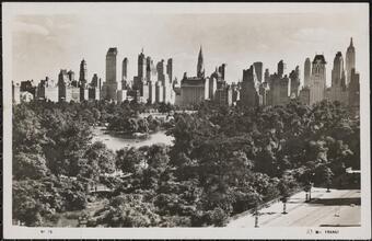 View South from Central Park, Mid-Town Skyline, N.Y.C.