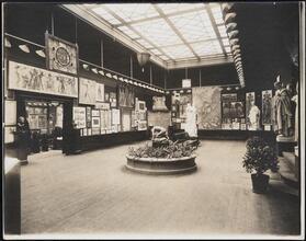 [Art gallery. Interior.]