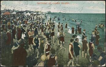 Bathing at Coney Island.