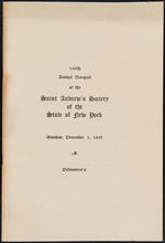 146th Annual Banquet of the Saint Andrew's Society of the State of New York