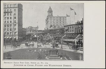 Junction of Court, Fulton and Washington Streets.