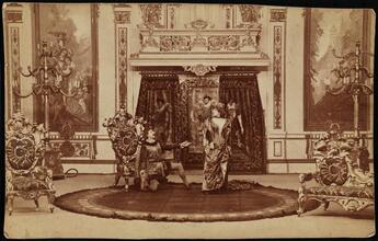 [Ada Rehan as Katharina and John Drew as Petruchio in "The Taming of the Shrew".]
