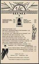 [One Fifth Avenue brunch menu.]