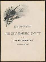 Sixth Annual Dinner of The New England Society in the City of Brooklyn