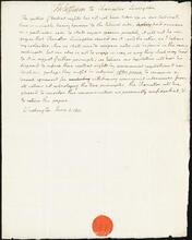 Letter from Thomas Jefferson to Chancellor Robert R. Livingston