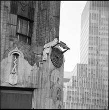 [Clock on the General Electric Building, 570 Lexington Avenue.]