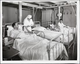 [S.S. "Normandie", Hospital (Male Ward for Crew).]