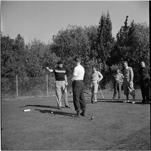 Arthur Godfrey [Godfrey golfing.]