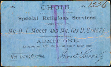 Choir. Special Religious Services Conducted by Mr. D. L. Moody and Mr. Ira D. Sankey