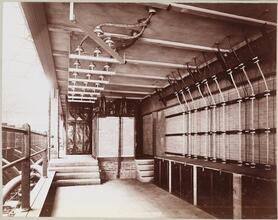[Interior of the 74th Street power station.]