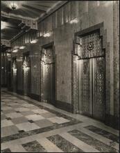60 Wall Street [70 Pine Street.] Cities Service building. Interior, elevator bank