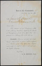 [Resolution that no person will be confirmed as a member of the New York Fire Department unless he can read and write English.]