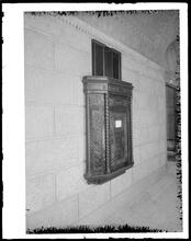 Beaver and Broadway. Standard Oil Building, mailbox in Hall.