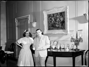 Billy Rose [Billy Rose and Eleanor Holm at home.]