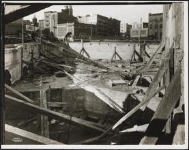 Washington Place and Grove Street, southeast corner. Construction site