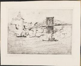 [Brooklyn Bridge and the Municipal Building.]
