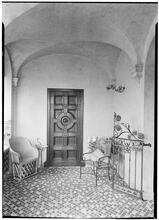 Hugh Baker [residence]. Sun room to door.