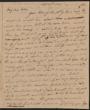 Letter from John Peter De Lancey to Caroline De Lancey, September 15, 1809