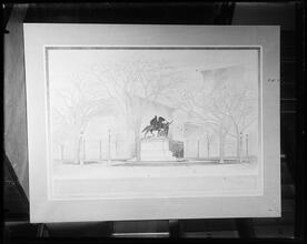 Sherman Momument, rendered perspective.