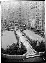 277 Park Avenue, NYC. Down shot on garden court.