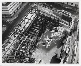 [Aerial view of World Trade Center under construction.]