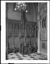 Old Trinity Church. Detail of Rector's stalls.
