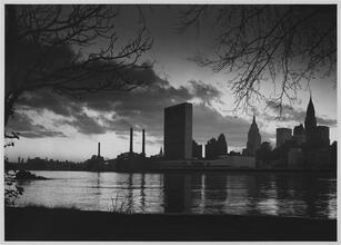 The New York skyline from Welfare Island