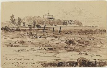 "Bulls Head" from the Foot of 92nd St., E. River, August 1874