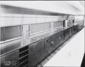 [Lunch Counter in an Atchison, Topeka & Santa Fe Railroad train.]