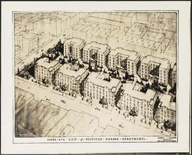 Birds Eye View of Proposed Garden Apartments