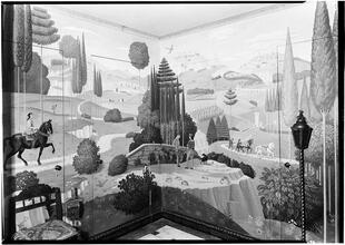 Walter Seligman [residence]. Hall mural - 1.