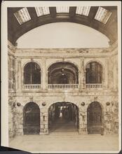 Chambers Street and Centre Street. Hall of Records. Interior, rotunda, looking at stairs