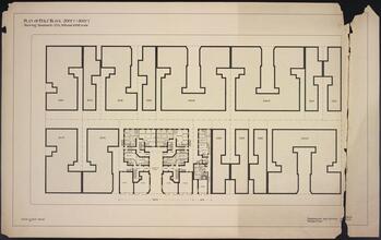 Plan of Half Block 200 Ft x 400 Ft Showing Tenements 25 ft, 50 ft, and 100 ft Wide