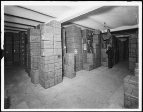 Franklin Street and Greenwich Street. B. Fischer and Co. Factory, tea storage.