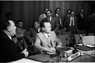 United Nations [Nasrollah Entezam at the General Assembly of the United Nations.]