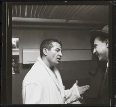 Rocky Graziano, He's a Good Boy Now [Rocky Graziano talking to a man.]