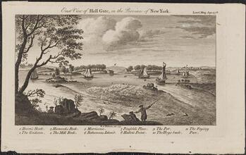 East View of Hell Gate, in the province of New York