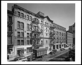 231 East 47th Street. Old buildings on north side of 47th Street, running to N.W. corner of 2nd Avenue.