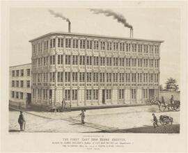 Representation of the First Cast Iron House Erected.